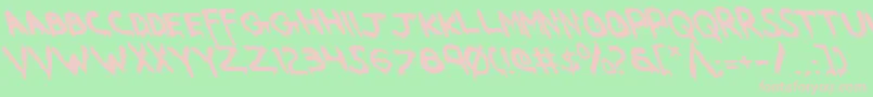 WereBeastLeftalic Font – Pink Fonts on Green Background