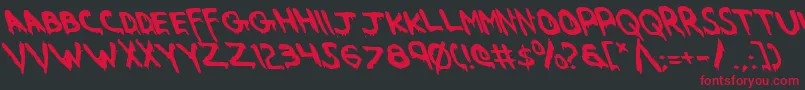 WereBeastLeftalic Font – Red Fonts on Black Background