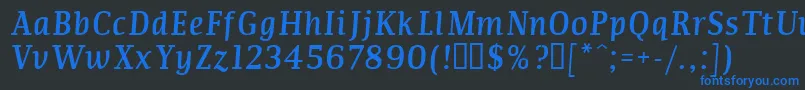 CommunistItalic Font – Blue Fonts on Black Background
