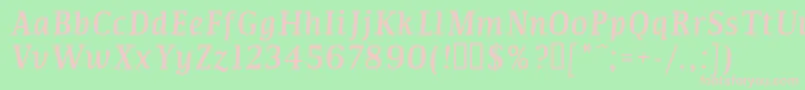 CommunistItalic Font – Pink Fonts on Green Background