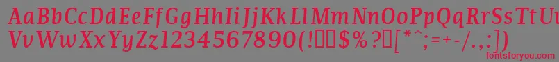 CommunistItalic Font – Red Fonts on Gray Background