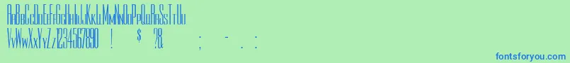 Czcionka Rothman – niebieskie czcionki na zielonym tle
