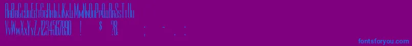 フォントRothman – 紫色の背景に青い文字
