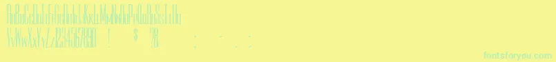 Rothman-Schriftart – Grüne Schriften auf gelbem Hintergrund