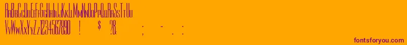 Rothman Font – Purple Fonts on Orange Background