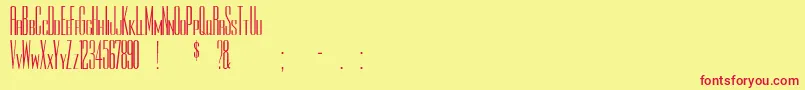Rothman Font – Red Fonts on Yellow Background