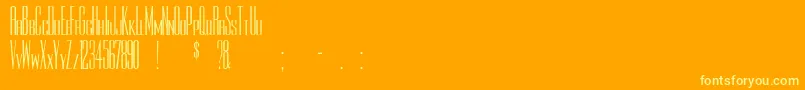 Rothman Font – Yellow Fonts on Orange Background