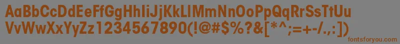 ItcavantgardestdBoldcn-fontti – ruskeat fontit harmaalla taustalla