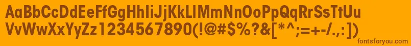 ItcavantgardestdBoldcn Font – Brown Fonts on Orange Background