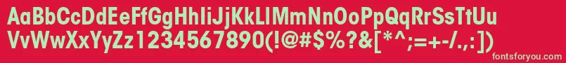 ItcavantgardestdBoldcn Font – Green Fonts on Red Background
