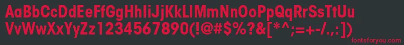 ItcavantgardestdBoldcn Font – Red Fonts on Black Background