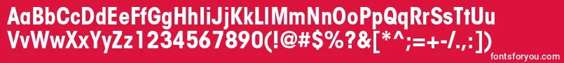ItcavantgardestdBoldcn Font – White Fonts on Red Background