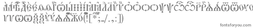 フォントPochaevskCapsUcs – 白い背景に灰色の文字