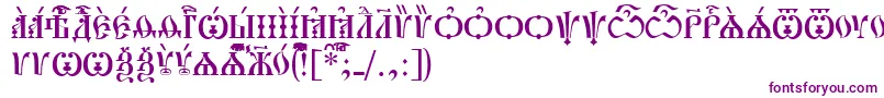 PochaevskCapsUcs Font – Purple Fonts on White Background