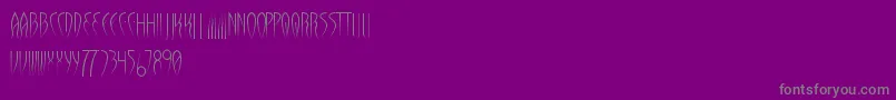 BroadwayLights Font – Gray Fonts on Purple Background