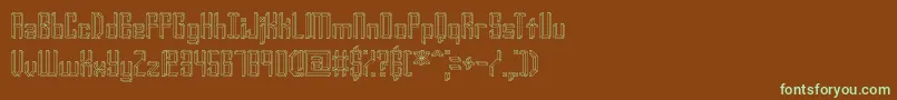 Yourcomplexo-fontti – vihreät fontit ruskealla taustalla