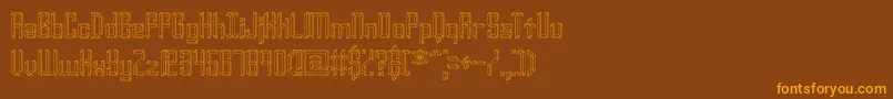 Yourcomplexo Font – Orange Fonts on Brown Background