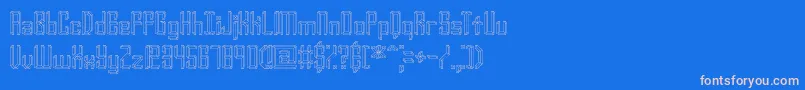 フォントYourcomplexo – ピンクの文字、青い背景