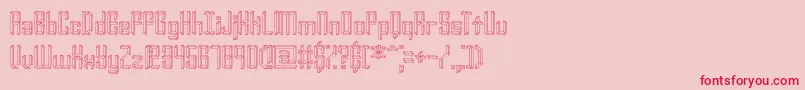 フォントYourcomplexo – ピンクの背景に赤い文字