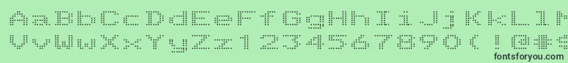 フォントTelidonexRegular – 緑の背景に黒い文字
