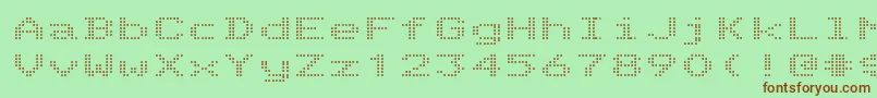 Шрифт TelidonexRegular – коричневые шрифты на зелёном фоне