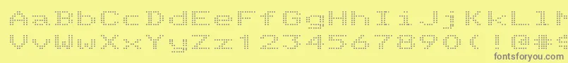 TelidonexRegular Font – Gray Fonts on Yellow Background