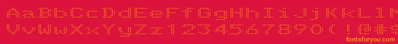 TelidonexRegular Font – Orange Fonts on Red Background