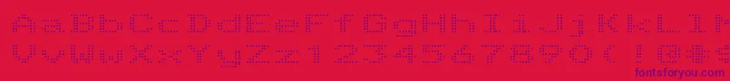 TelidonexRegular Font – Purple Fonts on Red Background