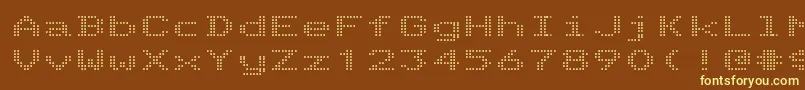 Шрифт TelidonexRegular – жёлтые шрифты на коричневом фоне