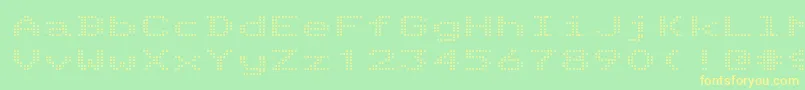 TelidonexRegular Font – Yellow Fonts on Green Background