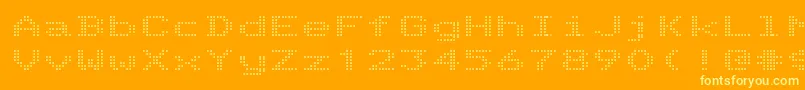 TelidonexRegular Font – Yellow Fonts on Orange Background