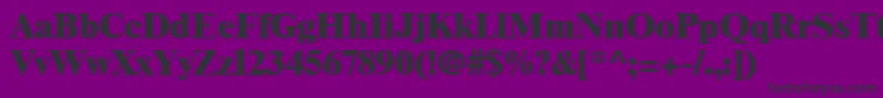 TimesLtExtraBold-Schriftart – Schwarze Schriften auf violettem Hintergrund