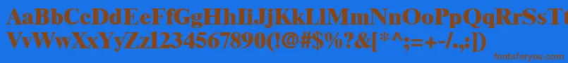 More about TimesLtExtraBold Font TimesLtExtraBold Font – Brown Fonts on Blue Background