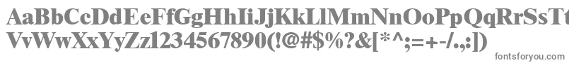 TimesLtExtraBold-fontti – harmaat kirjasimet valkoisella taustalla