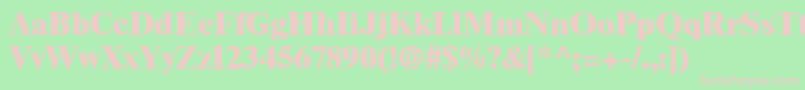 TimesLtExtraBold Font – Pink Fonts on Green Background