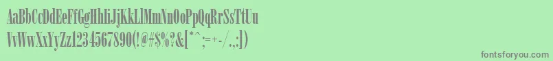 フォントArsisdreg – 緑の背景に灰色の文字