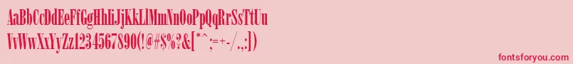 Arsisdreg-Schriftart – Rote Schriften auf rosa Hintergrund