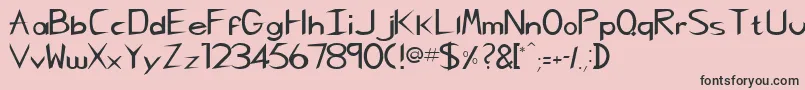 CharliechanNormal Font – Black Fonts on Pink Background