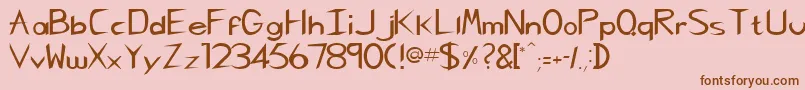 CharliechanNormal Font – Brown Fonts on Pink Background