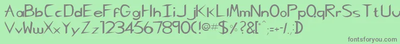 CharliechanNormal Font – Gray Fonts on Green Background