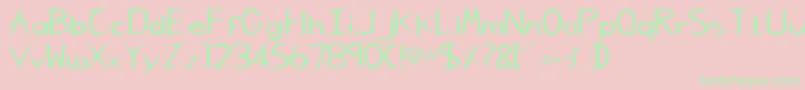 CharliechanNormal Font – Green Fonts on Pink Background