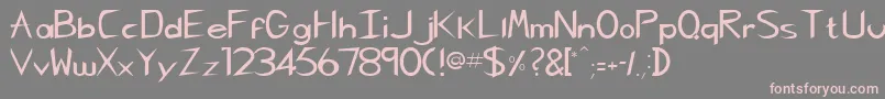 CharliechanNormal Font – Pink Fonts on Gray Background