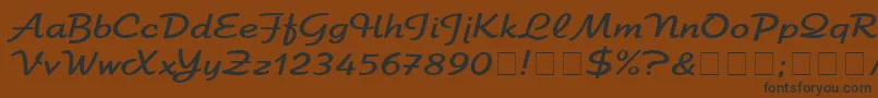 ElfringEliteNormal Font – Black Fonts on Brown Background