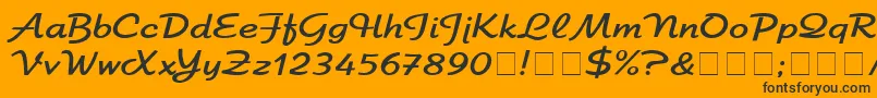 ElfringEliteNormal Font – Black Fonts on Orange Background
