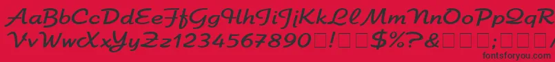 ElfringEliteNormal Font – Black Fonts on Red Background