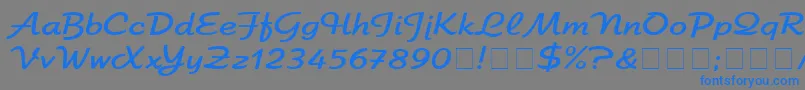 ElfringEliteNormal Font – Blue Fonts on Gray Background