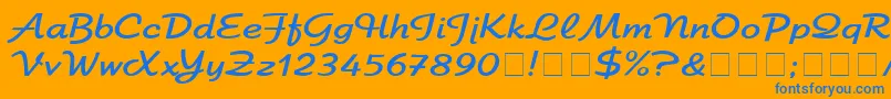 ElfringEliteNormal Font – Blue Fonts on Orange Background
