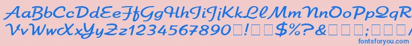 ElfringEliteNormal Font – Blue Fonts on Pink Background