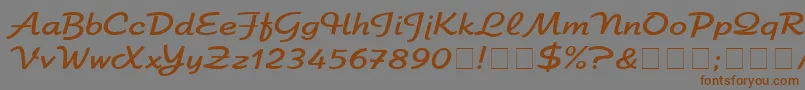 ElfringEliteNormal Font – Brown Fonts on Gray Background