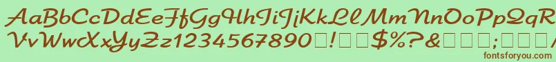 ElfringEliteNormal Font – Brown Fonts on Green Background
